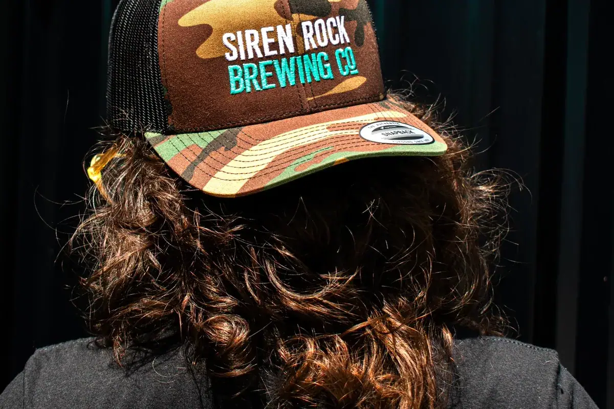Brewery merchandise worn by a regular